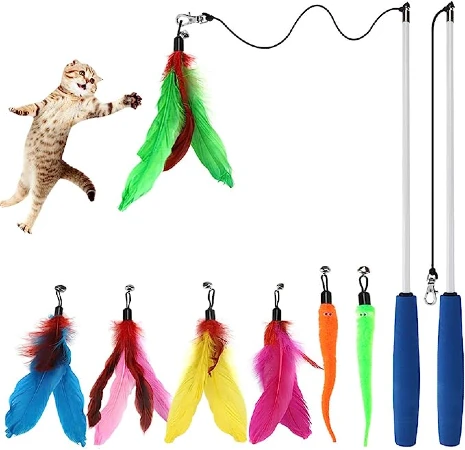 Cat Toys Feathers Wand